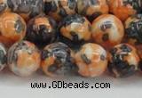 CRF326 15.5 inches 14mm round dyed rain flower stone beads wholesale