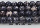 CRF335 15.5 inches 4mm round dyed rain flower stone beads wholesale