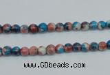 CRF34 15.5 inches 4mm round dyed rain flower stone beads wholesale