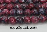 CRF342 15.5 inches 4mm round dyed rain flower stone beads wholesale