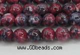 CRF343 15.5 inches 6mm round dyed rain flower stone beads wholesale