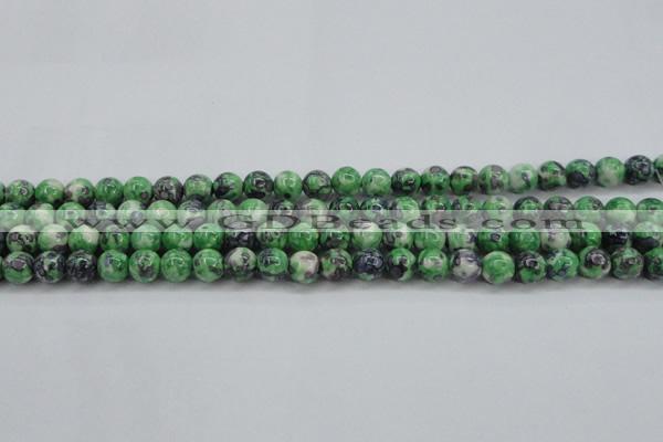 CRF350 15.5 inches 6mm round dyed rain flower stone beads wholesale