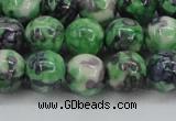 CRF353 15.5 inches 12mm round dyed rain flower stone beads wholesale