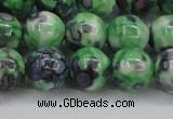 CRF354 15.5 inches 14mm round dyed rain flower stone beads wholesale