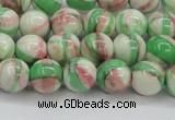 CRF382 15.5 inches 8mm round dyed rain flower stone beads wholesale