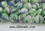 CRF388 15.5 inches 8mm round dyed rain flower stone beads wholesale