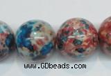 CRF39 15.5 inches 20mm round dyed rain flower stone beads wholesale