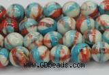 CRF399 15.5 inches 6mm round dyed rain flower stone beads wholesale