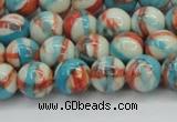 CRF400 15.5 inches 8mm round dyed rain flower stone beads wholesale