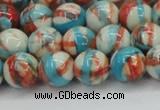 CRF401 15.5 inches 10mm round dyed rain flower stone beads wholesale