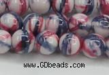 CRF408 15.5 inches 12mm round dyed rain flower stone beads wholesale