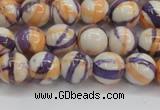 CRF412 15.5 inches 8mm round dyed rain flower stone beads wholesale