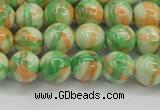 CRF418 15.5 inches 8mm round dyed rain flower stone beads wholesale