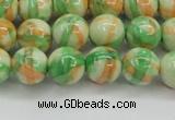 CRF419 15.5 inches 10mm round dyed rain flower stone beads wholesale