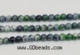 CRF42 15.5 inches 4mm round dyed rain flower stone beads wholesale