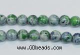 CRF43 15.5 inches 6mm round dyed rain flower stone beads wholesale