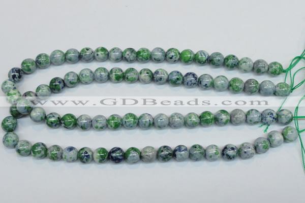 CRF44 15.5 inches 8mm round dyed rain flower stone beads wholesale