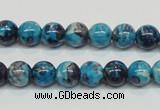 CRF57 15.5 inches 8mm round dyed rain flower stone beads wholesale