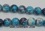 CRF58 15.5 inches 10mm round dyed rain flower stone beads wholesale