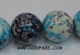 CRF63 15.5 inches 20mm round dyed rain flower stone beads wholesale