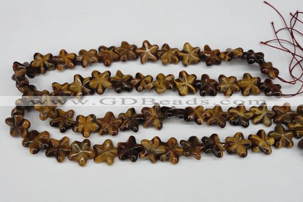 CRG18 15.5 inches 16*16mm star tiger eye gemstone beads wholesale