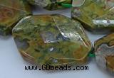 CRH153 15.5 inches 28*40mm - 30*45mm faceted freeform rhyolite beads