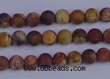 CRH510 15.5 inches 4mm round matte rhyolite gemstone beads