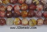 CRH519 15.5 inches 6mm faceted round rhyolite gemstone beads