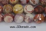 CRH520 15.5 inches 8mm faceted round rhyolite gemstone beads