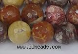 CRH522 15.5 inches 12mm faceted round rhyolite gemstone beads