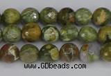 CRH526 15.5 inches 4mm faceted round rhyolite beads wholesale