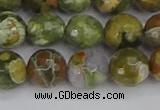 CRH529 15.5 inches 10mm faceted round rhyolite beads wholesale