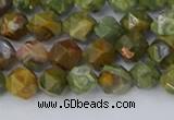 CRH541 15.5 inches 6mm faceted nuggets rhyolite beads wholesale