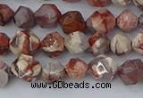 CRH547 15.5 inches 6mm faceted nuggets rhyolite gemstone beads