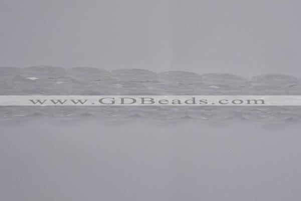 CRI01 15.5 inches 10*30mm faceted rice white crystal beads wholesale