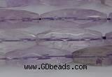 CRI04 15.5 inches 10*30mm faceted rice amethyst beads wholesale