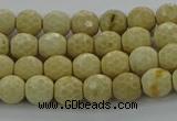 CRI211 15.5 inches 6mm faceted round riverstone beads wholesale