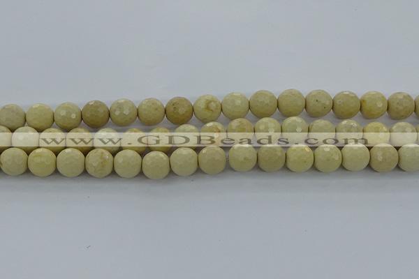 CRI214 15.5 inches 12mm faceted round riverstone beads wholesale