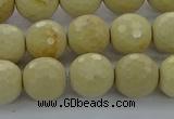 CRI215 15.5 inches 14mm faceted round riverstone beads wholesale