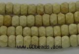 CRI220 15.5 inches 4*6mm faceted rondelle riverstone beads