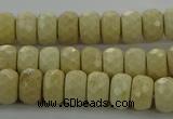 CRI221 15.5 inches 5*8mm faceted rondelle riverstone beads