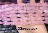 CRI300 15.5 inches 10*25mm rice rose quartz gemstone beads