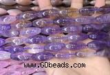 CRI301 15.5 inches 10*25mm rice ametrine gemstone beads wholesale