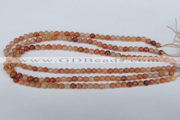 CRJ200 15.5 inches 6mm round natural red jade gemstone beads