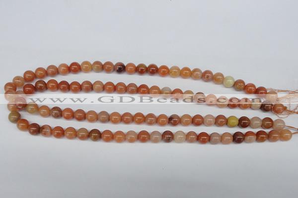 CRJ201 15.5 inches 8mm round natural red jade gemstone beads