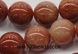 CRJ505 15.5 inches 14mm round red jade gemstone beads