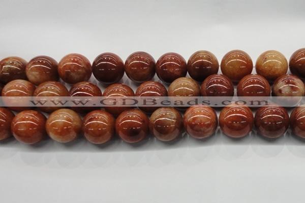 CRJ507 15.5 inches 18mm round red jade gemstone beads