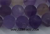 CRO1013 15.5 inches 10mm round matte amethyst gemstone beads