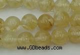 CRO1022 15.5 inches 8mm round yellow watermelon quartz beads