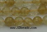 CRO1031 15.5 inches 6mm faceted round yellow watermelon quartz beads